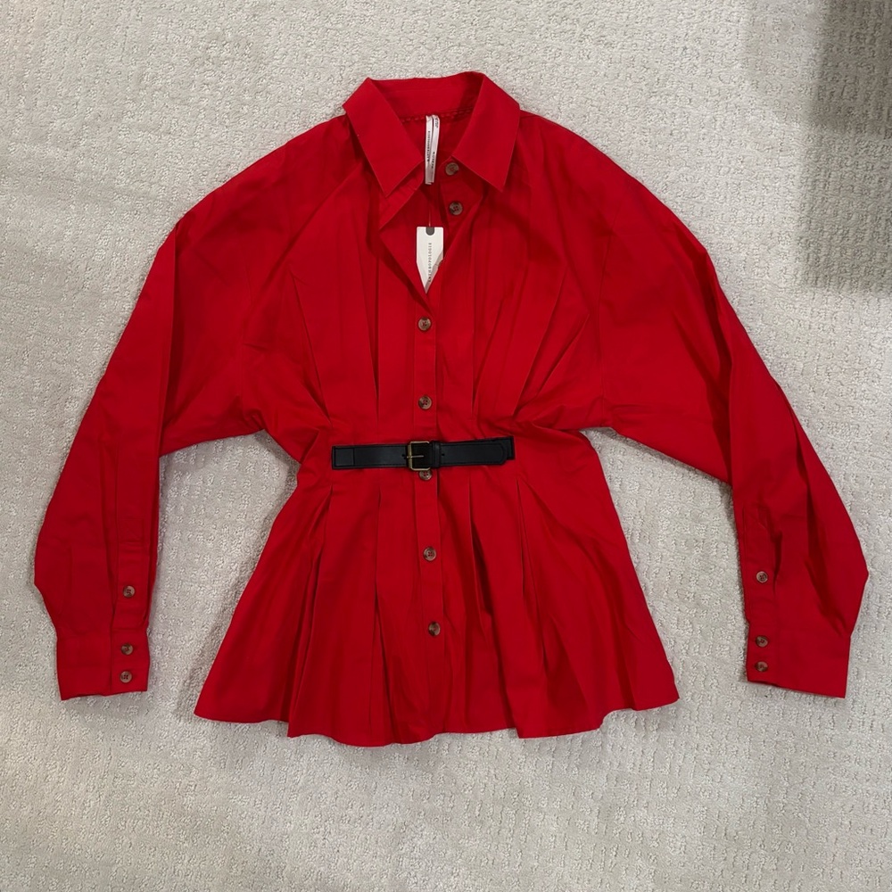 Anthropologie Belted Button-Down Women's Too